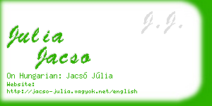 julia jacso business card